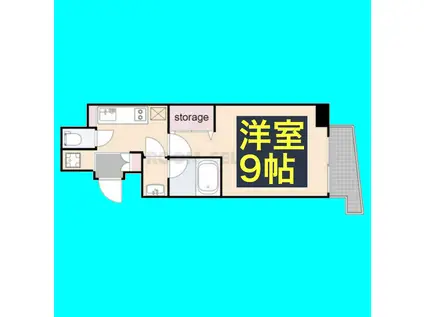 ラフォーレ金山(1K/6階)の間取り写真