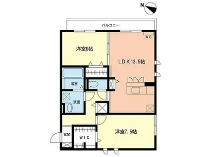 グランディオ湘南(2LDK/3階)の間取り写真