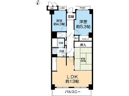 コンスタンスマヤ(3LDK/4階)の間取り写真