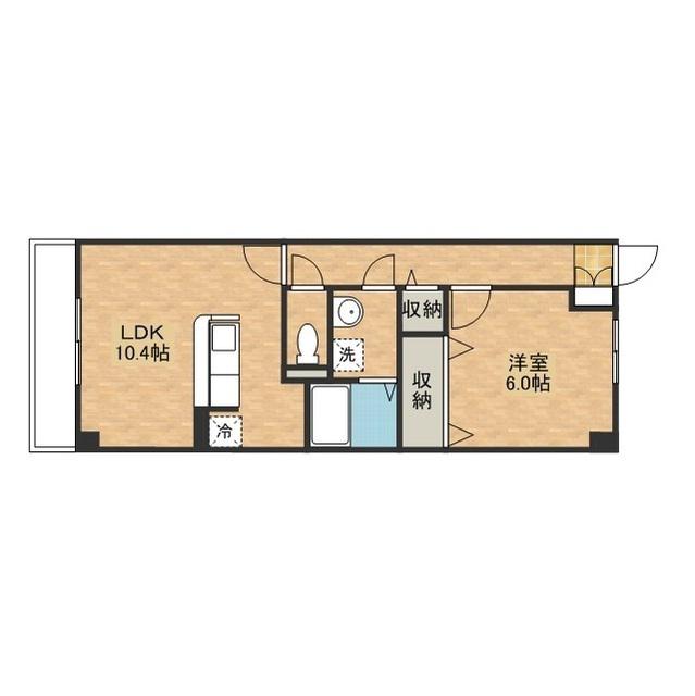 ライラックI(1LDK/3階)の間取り写真