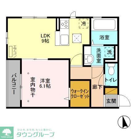 フィーカ アパルフェ(1LDK/1階)の間取り写真