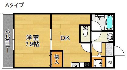 リヴェール弐番館(1DK/1階)の間取り写真