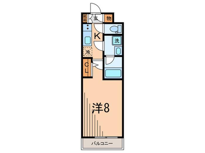 プレミアムキューブG三軒茶屋(1K/3階)の間取り写真