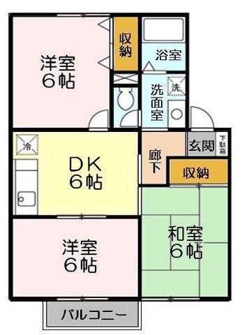 エントピアマルオカ(3DK/2階)の間取り写真