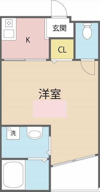 GRANFERTE上草柳(1K/2階)の間取り写真