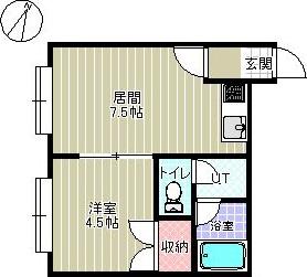 エミネンス3917(1DK/3階)の間取り写真