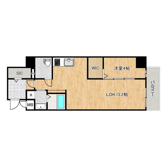 LEGALAND猫 MIYAKOJIMA(1LDK/4階)の間取り写真