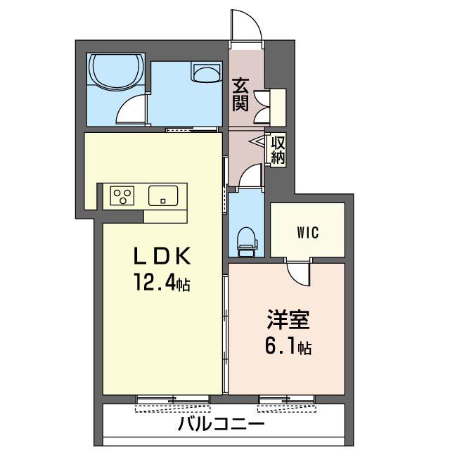 WISE USE(1LDK/3階)の間取り写真