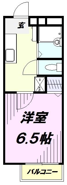 タウンコート ヒロ(1K/2階)の間取り写真