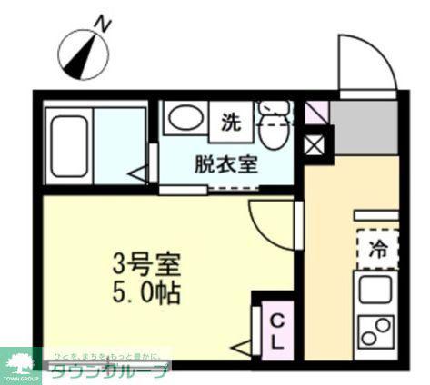 ベイルーム新杉田(1K/1階)の間取り写真