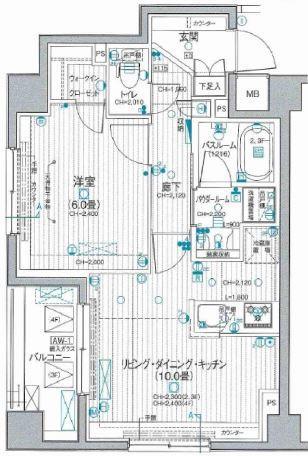 デュオステージ巣鴨(1LDK/2階)の間取り写真