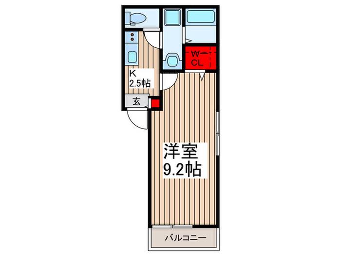 ULYSSES(1K/1階)の間取り写真