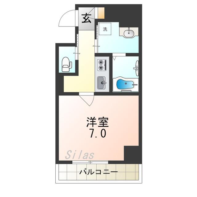 ARTIZA森ノ宮D.C(1K/12階)の間取り写真