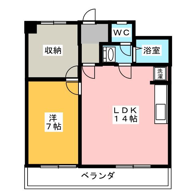 OPUS4(1SLDK/2階)の間取り写真