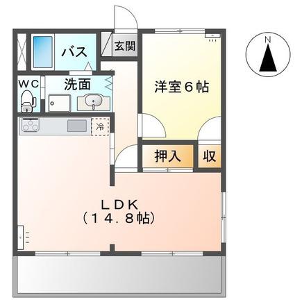 JR東海道本線 西焼津駅 徒歩19分 2階建 築32年(1LDK/2階)の間取り写真