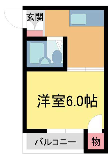 サニーコート石橋(1K/3階)の間取り写真