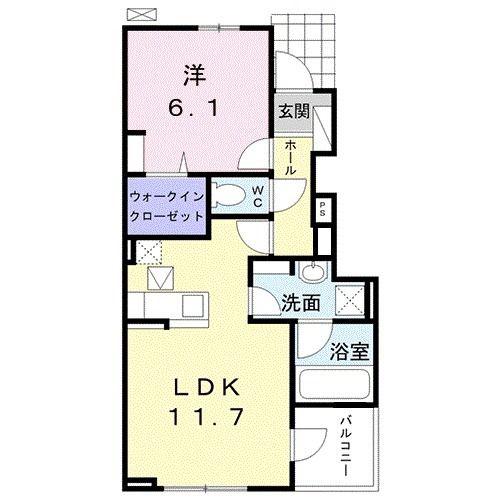 ディアナ(1LDK/1階)の間取り写真