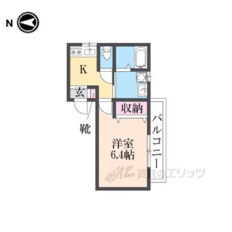 メゾンジュネス(1K/2階)の間取り写真