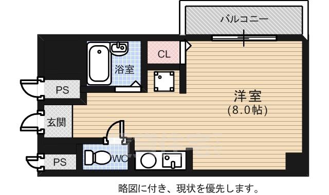 SNOW HOUSE2 旧リヴィエラ1(1K/2階)の間取り写真
