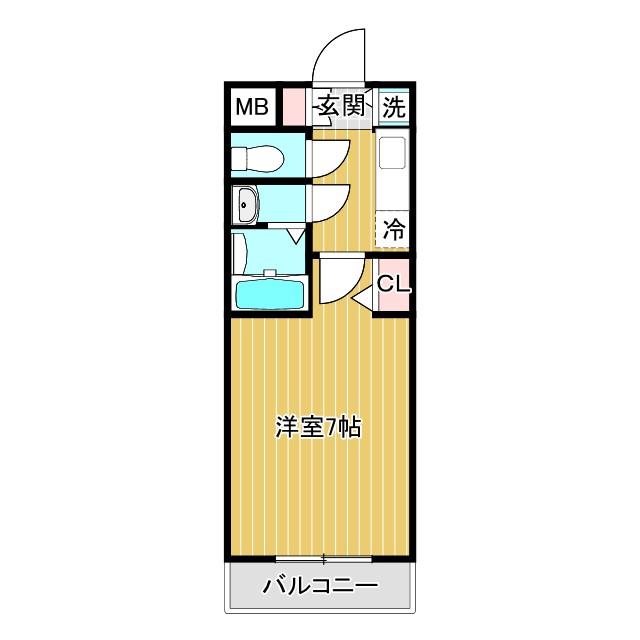 エスリードレジデンス都島シティフロント(1K/13階)の間取り写真