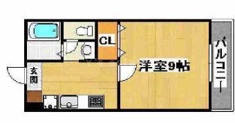 FRIENDS24(1K/2階)の間取り写真