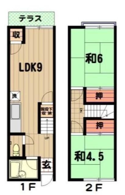 メゾン青葉(2LDK/1階)の間取り写真