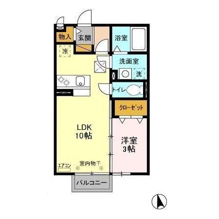 セピアパレス(1LDK/1階)の間取り写真