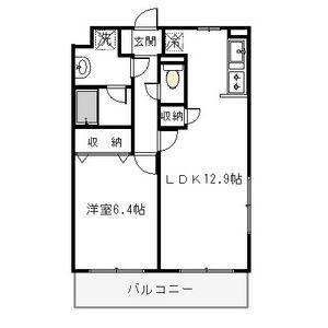 レスティア(1LDK/1階)の間取り写真