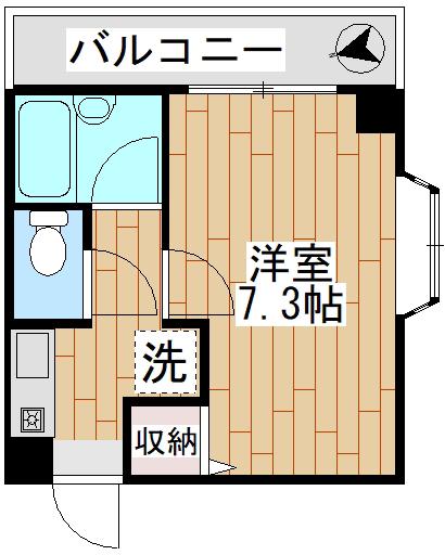 エルサヴァール(1K/1階)の間取り写真