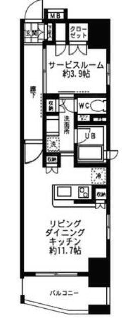 フォレシティ神田多町(1LDK/7階)の間取り写真