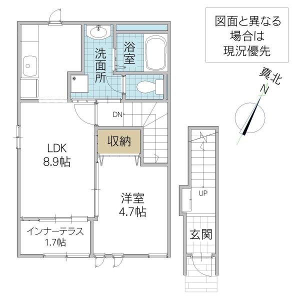 FAMILIE B (1LDK/2階)の間取り写真
