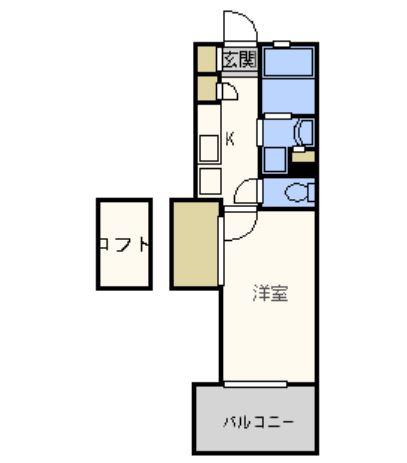 アクタス博多Vタワー3番館(1K/5階)の間取り写真