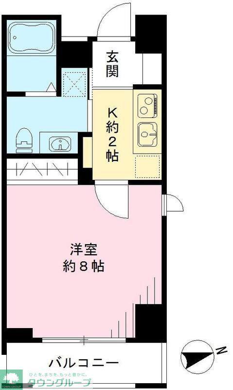 クラヴィーア仙川(1K/3階)の間取り写真