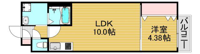 新日・梅田ノースレジデンス(1LDK/5階)の間取り写真