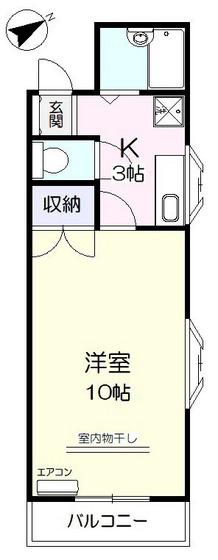 メゾン大福(1K/4階)の間取り写真