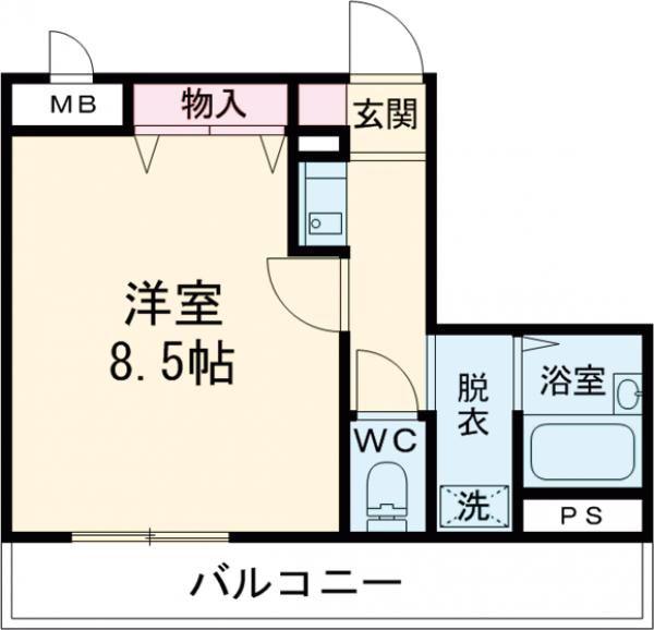 サンコークレアール(1K/3階)の間取り写真