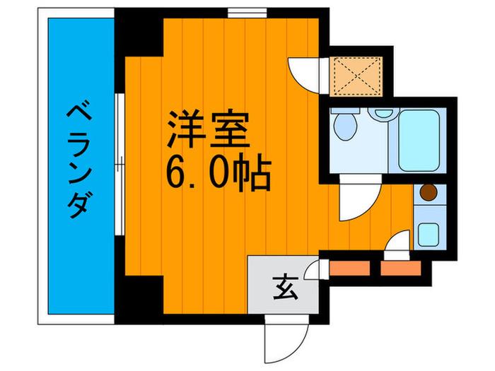 メゾンドゥレイナI(ワンルーム/5階)の間取り写真