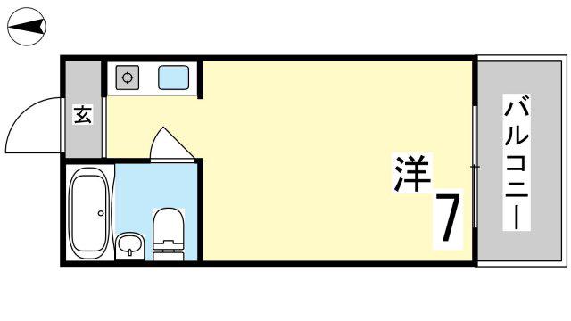 ダイドーメゾン御影II(ワンルーム/4階)の間取り写真
