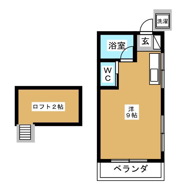 サンピア相武台(ワンルーム/2階)の間取り写真