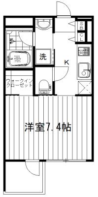 エスプリプラッツ(1K/2階)の間取り写真