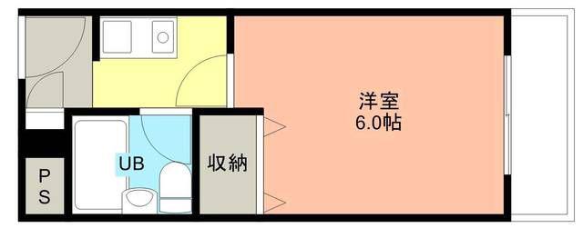 リバティハイツ美園(1K/4階)の間取り写真