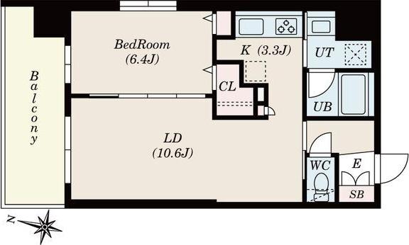 COH RESIDENCE 札幌(1LDK/13階)の間取り写真
