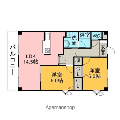 スールセレッソ(2LDK/1階)の間取り写真