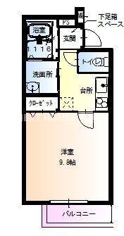 フジパレス堺南長尾V番館(1K/3階)の間取り写真