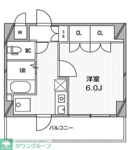 スペーシア高円寺II(1K/2階)の間取り写真