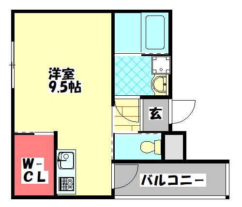 アレグリア守口(ワンルーム/3階)の間取り写真