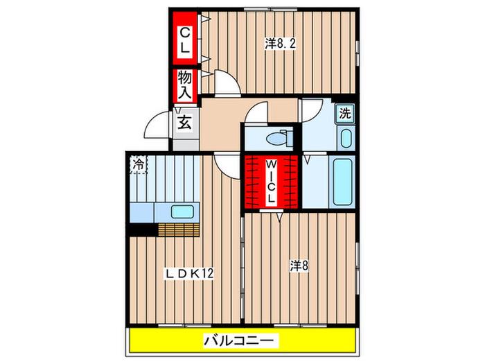ブルーム日吉(2LDK/1階)の間取り写真