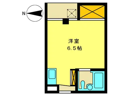 カーサ広尾(ワンルーム/2階)の間取り写真