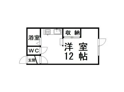 コーポオアシス(ワンルーム/2階)の間取り写真