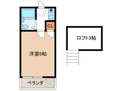 フローラル岐阜(1K/1階)の間取り写真